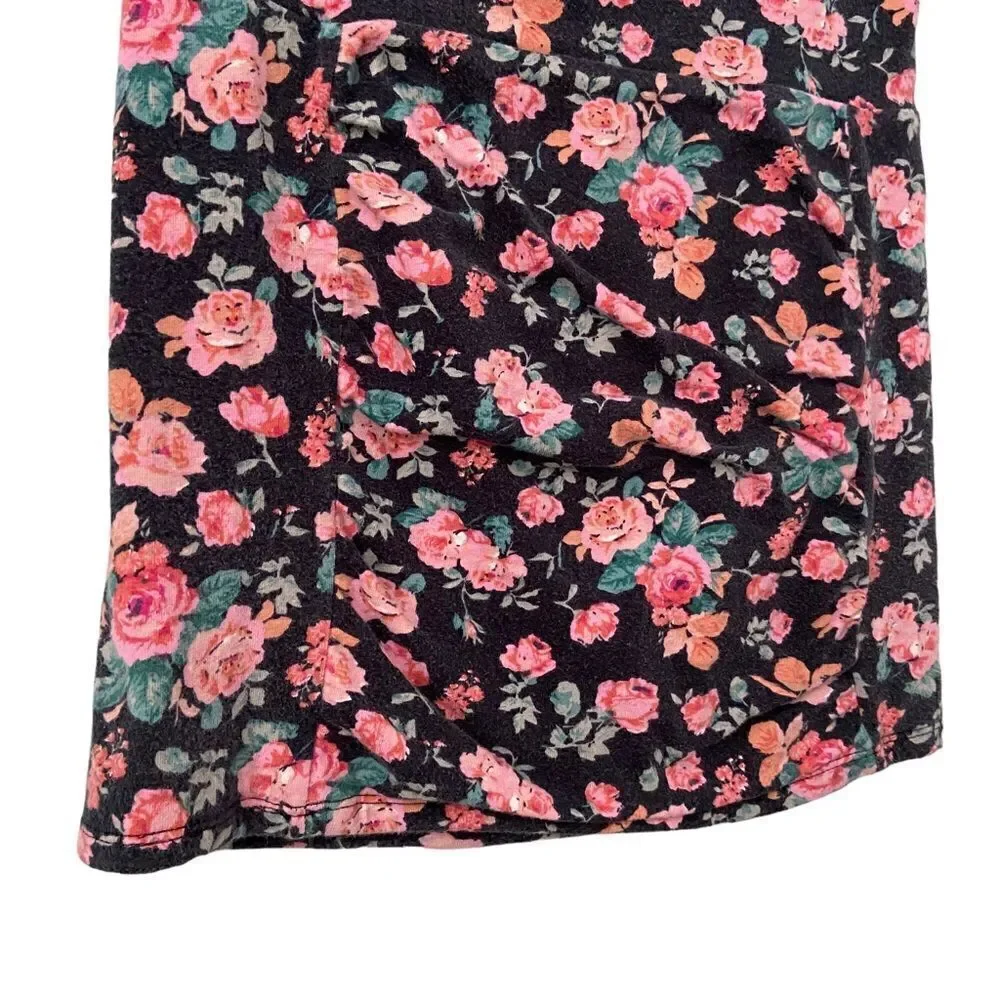 Free People Floral Ruched Fitted Mini Skirt in Size XS
